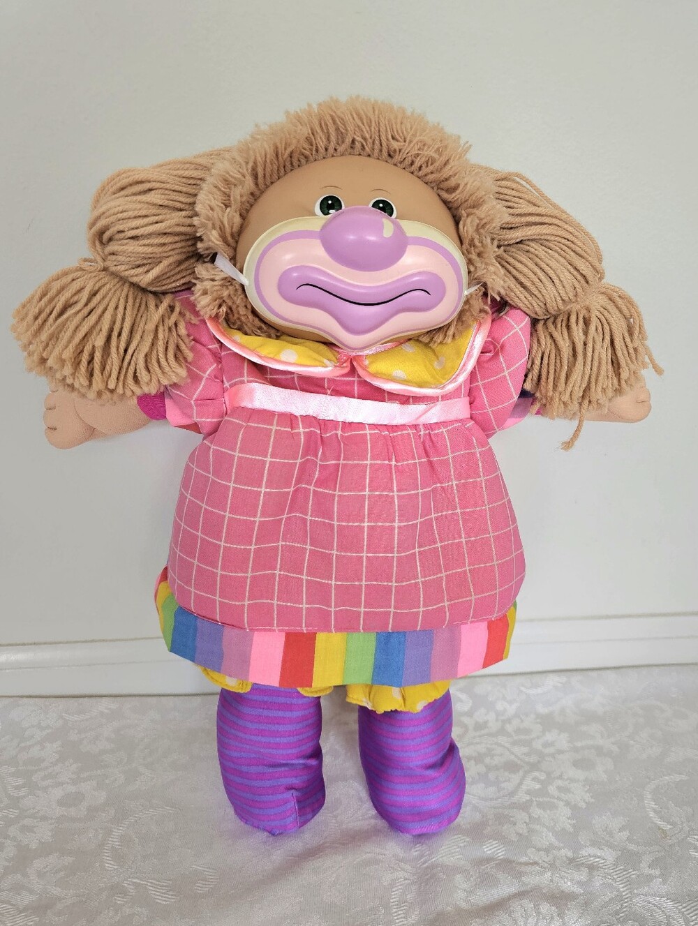 1985 Cabbage Patch Kids Original Vintage Circus Clown Doll, Outfit, Diaper Mask!